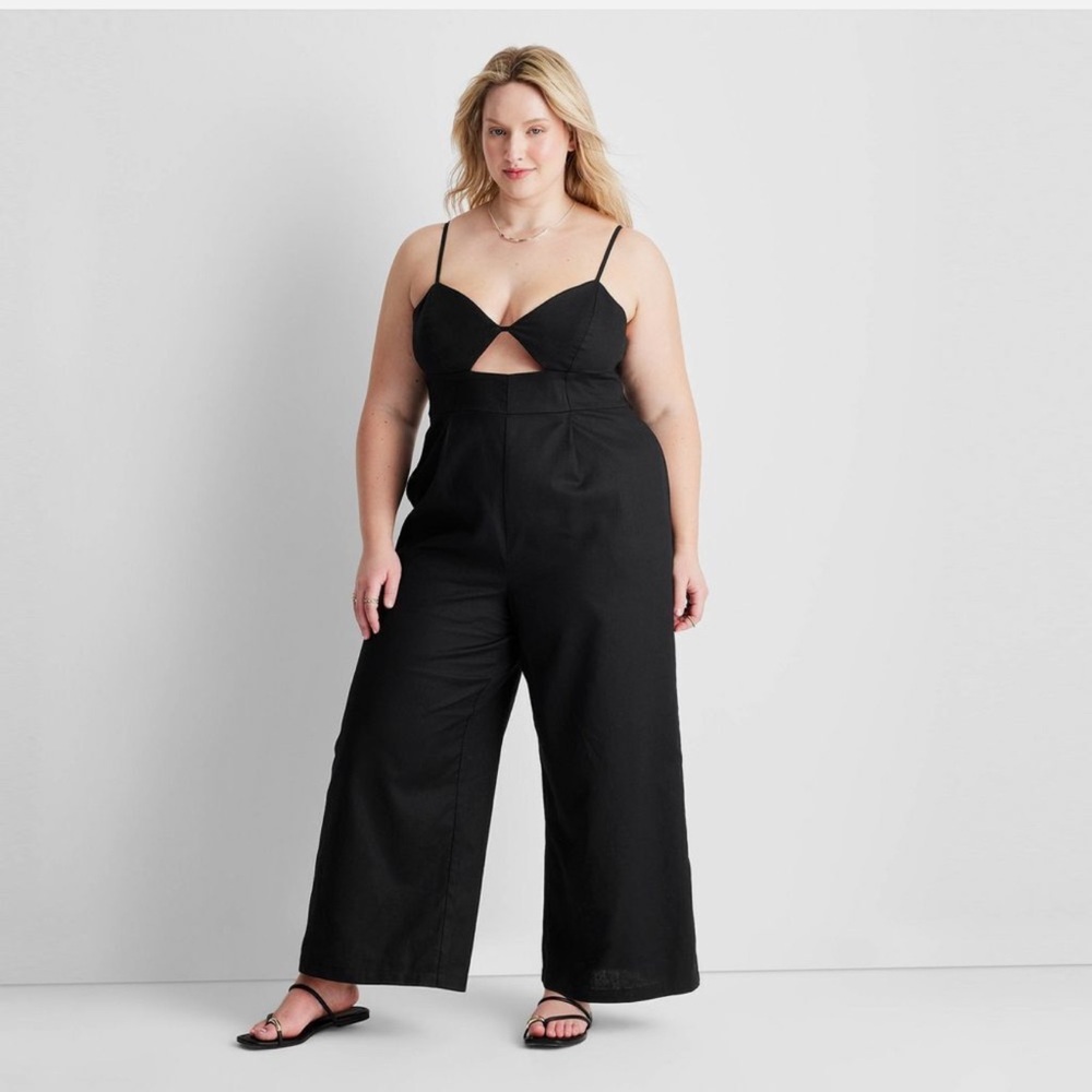 Women's Strappy Cut-Out Wide Leg Jumpsuit - Future Collective with Jenny K.
